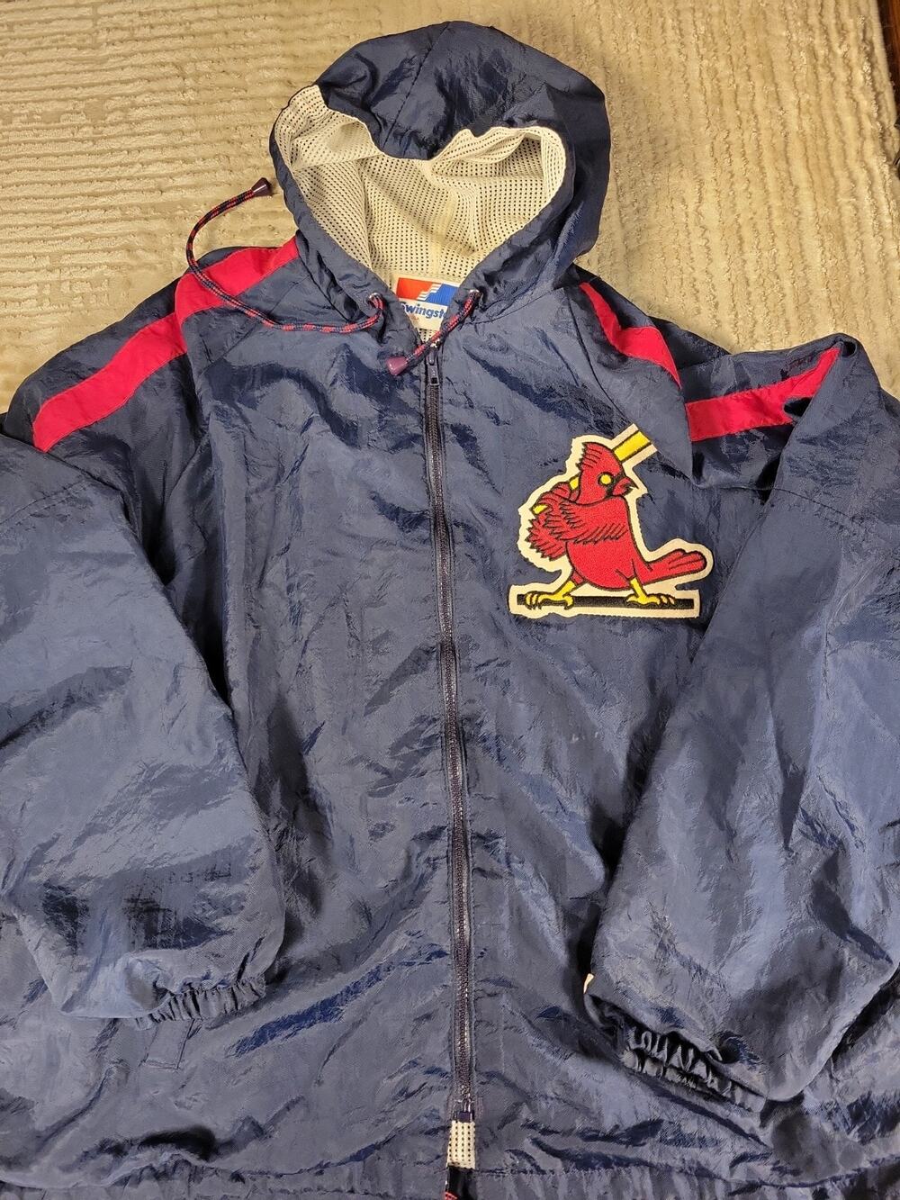 St Louis Cardinals Jacket Baseball MLB Mens Large Windbreaker Adult Full Zip